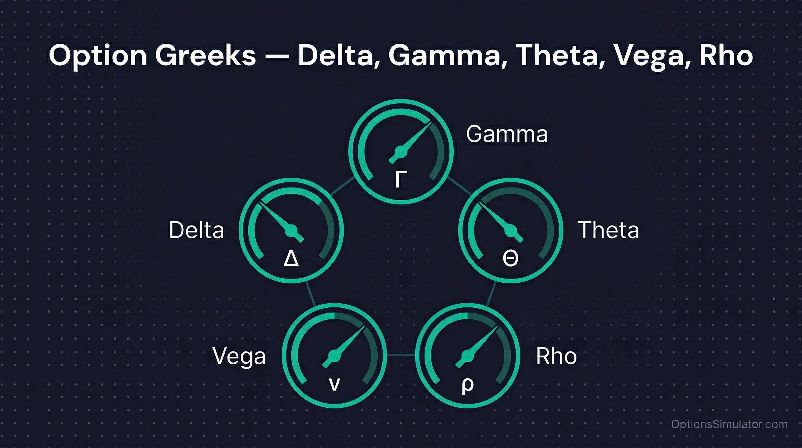 Option Greeks — Delta, Gamma, Theta, Vega, Rho
